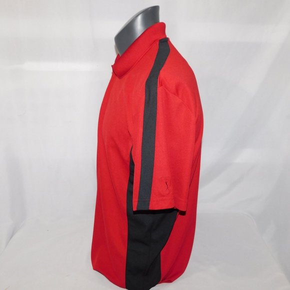 PGA Tour Mens L Red Black Polo Golf Shirt - Picture 5 of 9